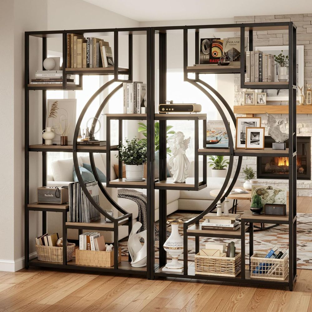 Storage & Organization - ชุดชั้นวางหนังสือสูง 70.8 นิ้ว จำนวน 2 ชิ้น,