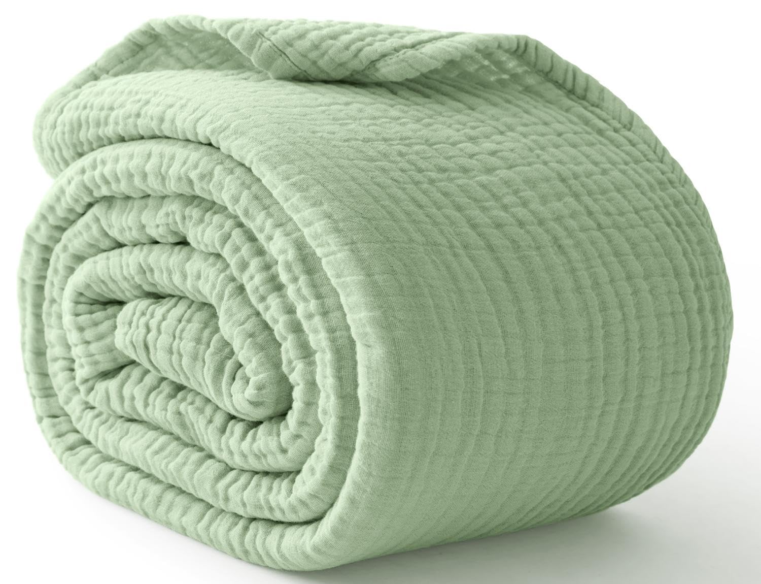 Muslin Cotton Bedspread - ผ้าห่มผ้าฝ้าย 100% สำหรับเตียง ผ้าห่มมัสลินเนื้อนุ่ม น้ำหนักเบา ระบายอากาศได้ดี