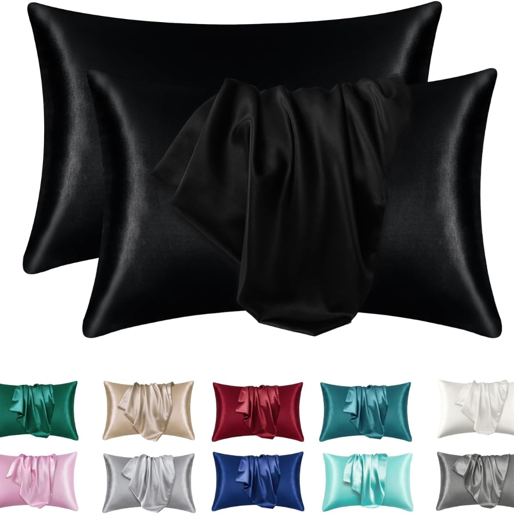 Satin Silk Pillowcase Hair Skin - ปลอกหมอนผ้าไหมซาติน 1/2 ชิ้น สำหรับผมและผิวหนัง ปลอกหมอนคอรัล ขนาดมาตรฐาน
