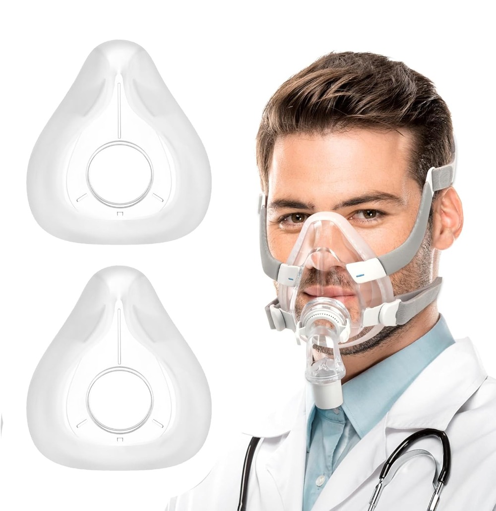Anti Snore Contour Pillow - 1pcs-Airfit F20 หมอนอิงซิลิโคนทดแทน,ใช้งานร่วมกับ Res'med Face Mask,Full