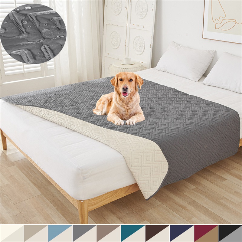 Waterproof Mattress Protector Breathable - ผ้าคลุมเตียงกันน้ําสัตว์เลี้ยงสุนัขแมวเด็กปัสสาวะ Pad ผ้าปูที่นอนผ้านวมที่นอนแผ่นล้างทําความสะอาดได้ที่นอน Protector ครอบคลุม Solid