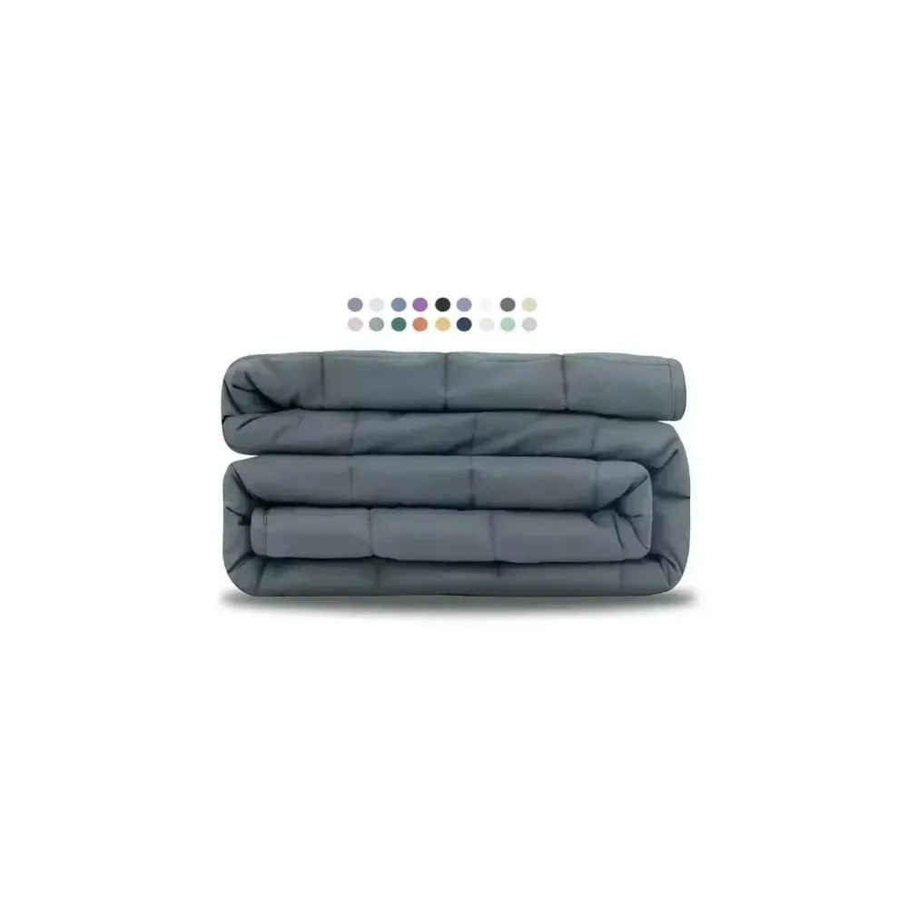 Weighted Blanket Adults Anxiety - ผ้าห่มถ่วงน้ำหนักแบบเย็นสบายสำหรับผู้ใหญ่ ช่วยบรรเทาความวิตกกังวล ผ้าห่มบำบัดการนอนหลับ บรรจุเม็ดแก้ว ผ้าห่มสำหรับฤดูร้อน