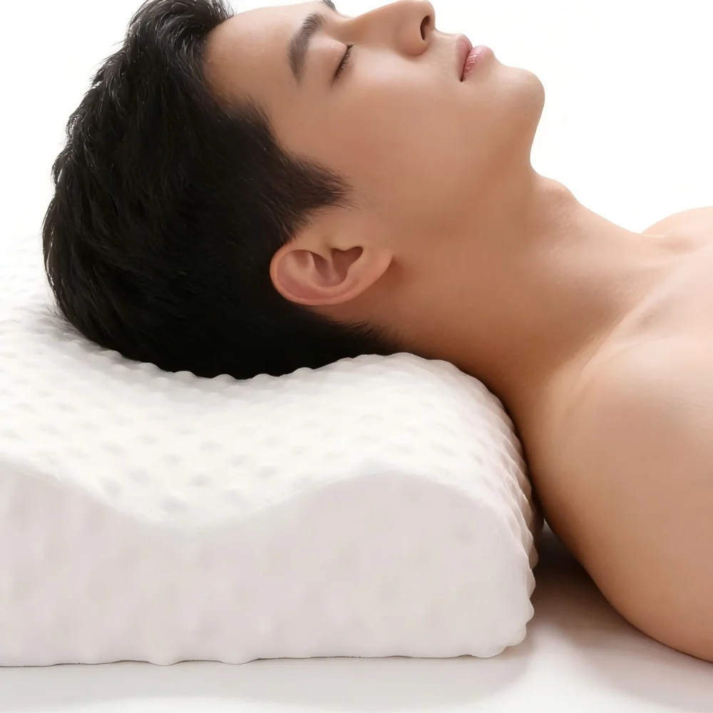 Memory Foam Orthopedic Pillow Neck Pain - หมอนรองคอเมมโมรี่โฟมปรับระดับได้สำหรับการนอนตะแคง รองรับสรีระคอ ช่วยบรรเทาอาการปวดคอและไหล่ รองรับกระดูกคออย่างเหมาะสม