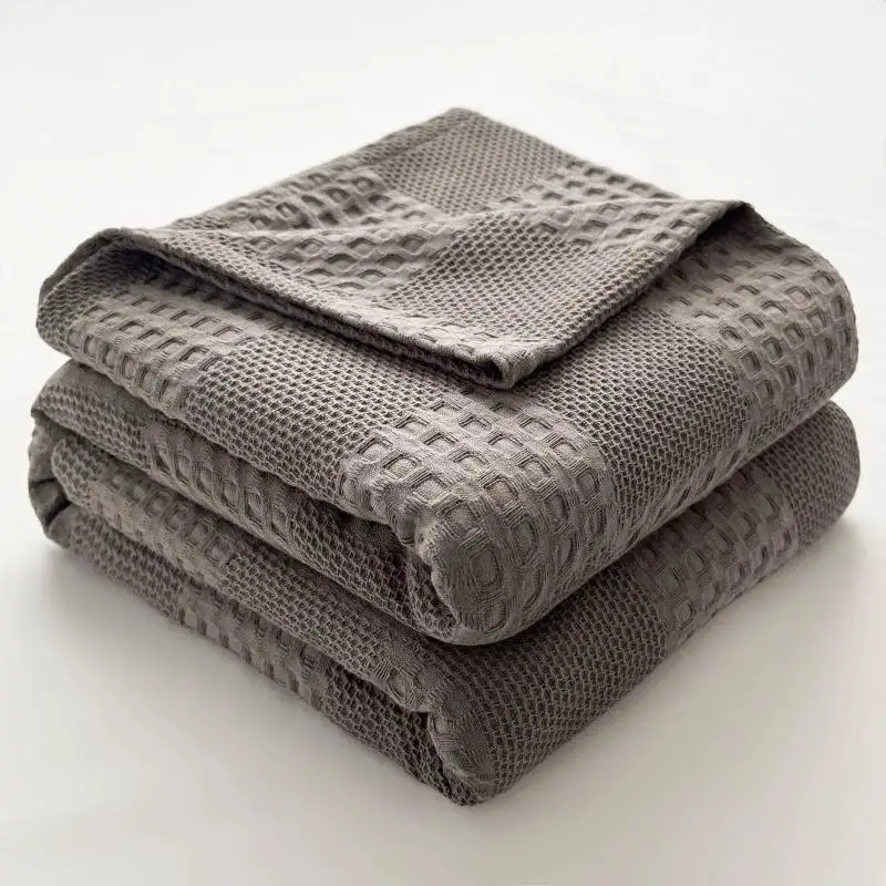 Muslin Cotton Bedspread - WASART ผ้าห่มผ้าฝ้ายมัสลินสำหรับฤดูร้อน ผ้าห่มบาง ผ้าคลุมเตียงสำหรับผู้ใหญ่และเด็ก ผ้าคลุมเตียงสำหรับห้องแอร์ ผ้าห่มนุ่มสบาย