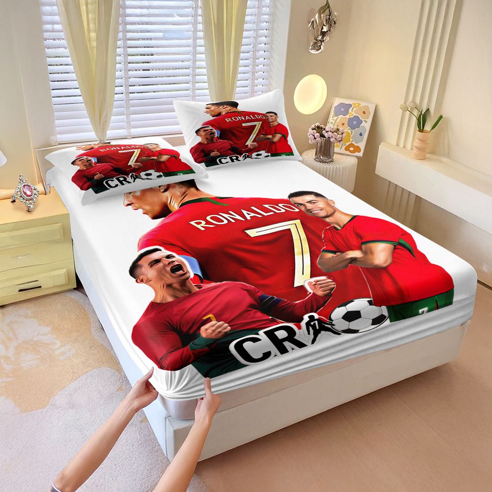 Fitted Bed Sheets Deep Pocket - ชุดผ้าปูที่นอนแบบดิจิตอลพิมพ์ลาย ชุดผ้าปูที่นอนนุ่ม ระบายอากาศได้ดี สำหรับหอพัก ตกแต่งบ้าน มีขอบยางยืด
