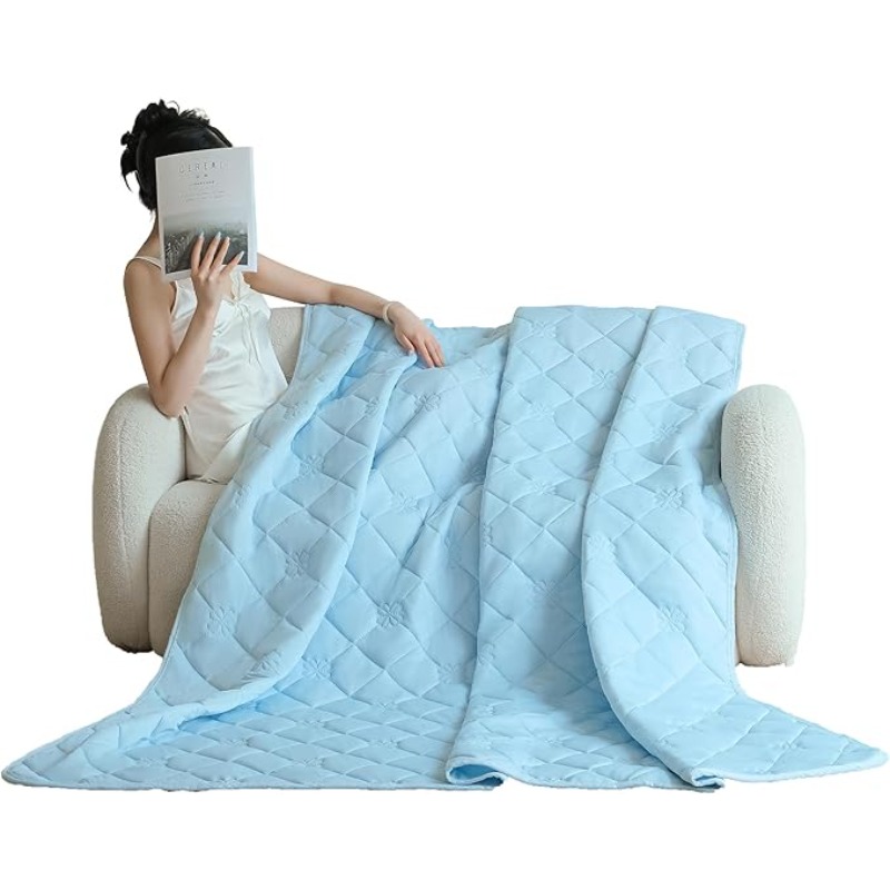 Cooling Blanket Hot Sleepers - ผ้าห่ม SheRest น้ำหนักเบาและระบายอากาศได้ดีสำหรับฤดูร้อน เหมาะสำหรับห้องแอร์ โซฟา หรือช่วงพักผ่อน
