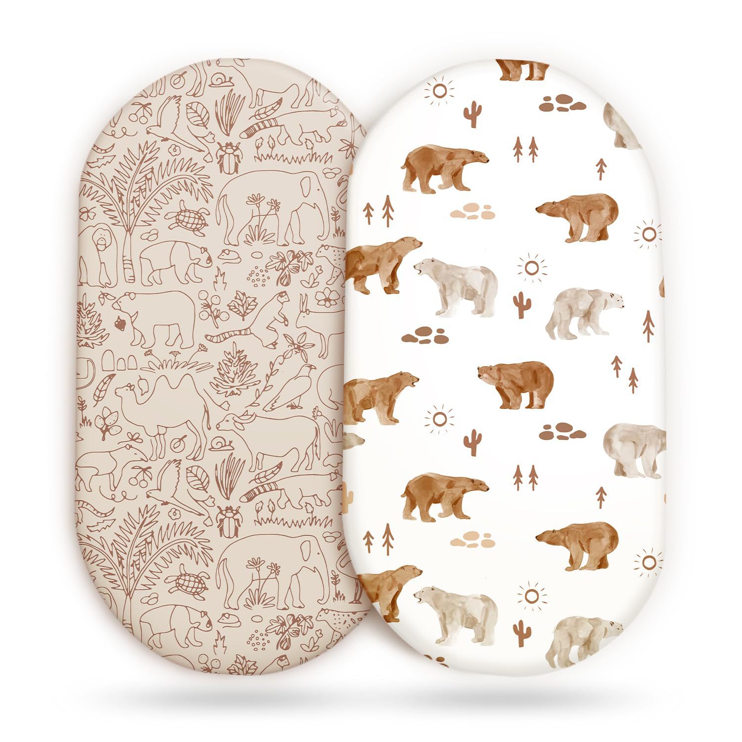 Muslin Cotton Bedspread - ผ้าปูที่นอนเด็กอ่อน 2 ชิ้น ผ้ามัสลิน ผ้าปูรองเปลี่ยนผ้าอ้อมเด็ก 100%