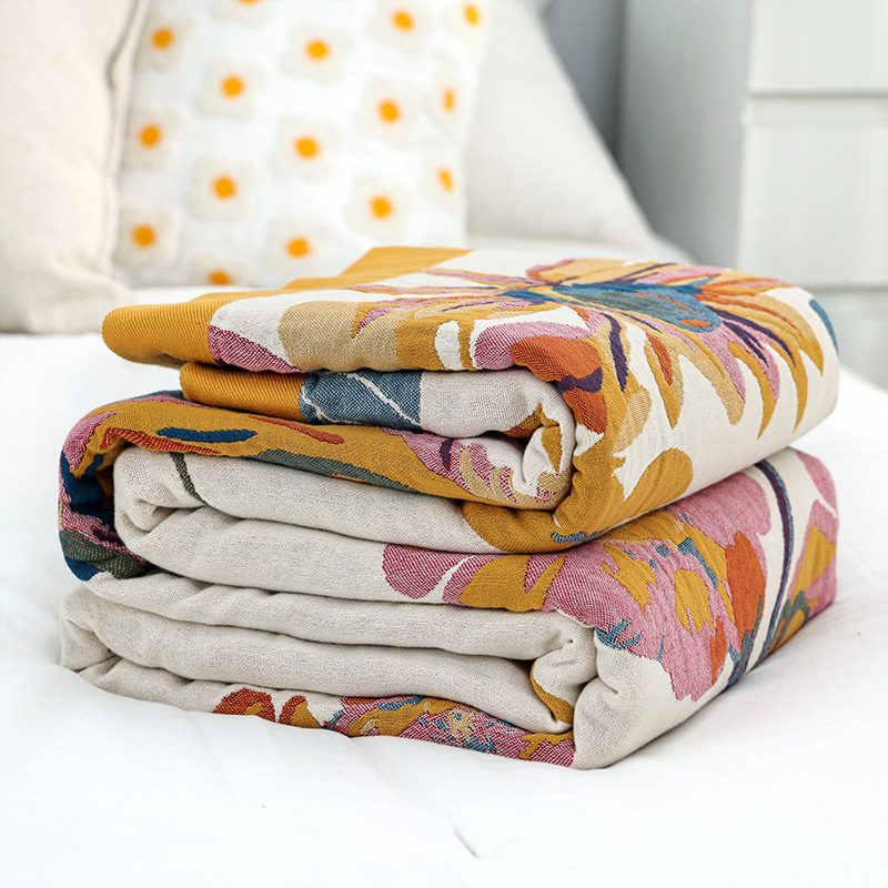 Muslin Cotton Bedspread - ผ้าห่มผ้าฝ้ายผืนใหญ่ผ้ามัสลินแบบเรียบง่ายผ้าคลุมผ้าขนหนูสำหรับเตียงเดี่ยวสองเตียงผ้าคลุมเตียงบนเตียงโซฟา