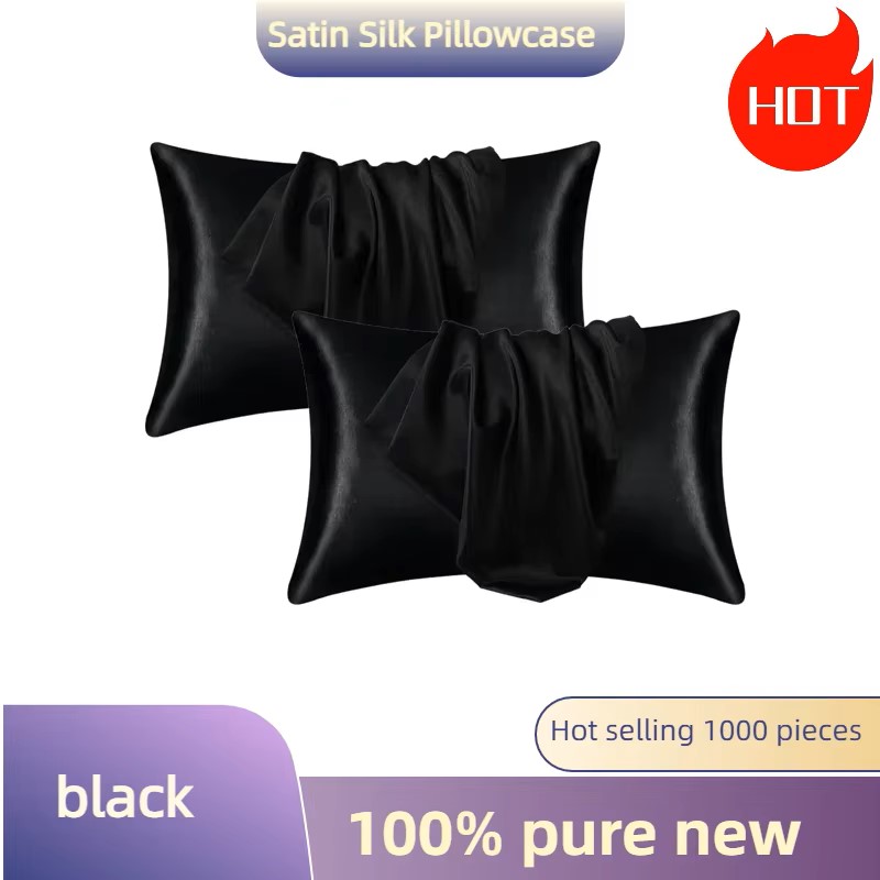 ปลอกหมอนผ้าไหมซาติน 1/2 ชิ้น ส - Satin Silk Pillowcase Hair Skin บทวิจารณ์และราคา