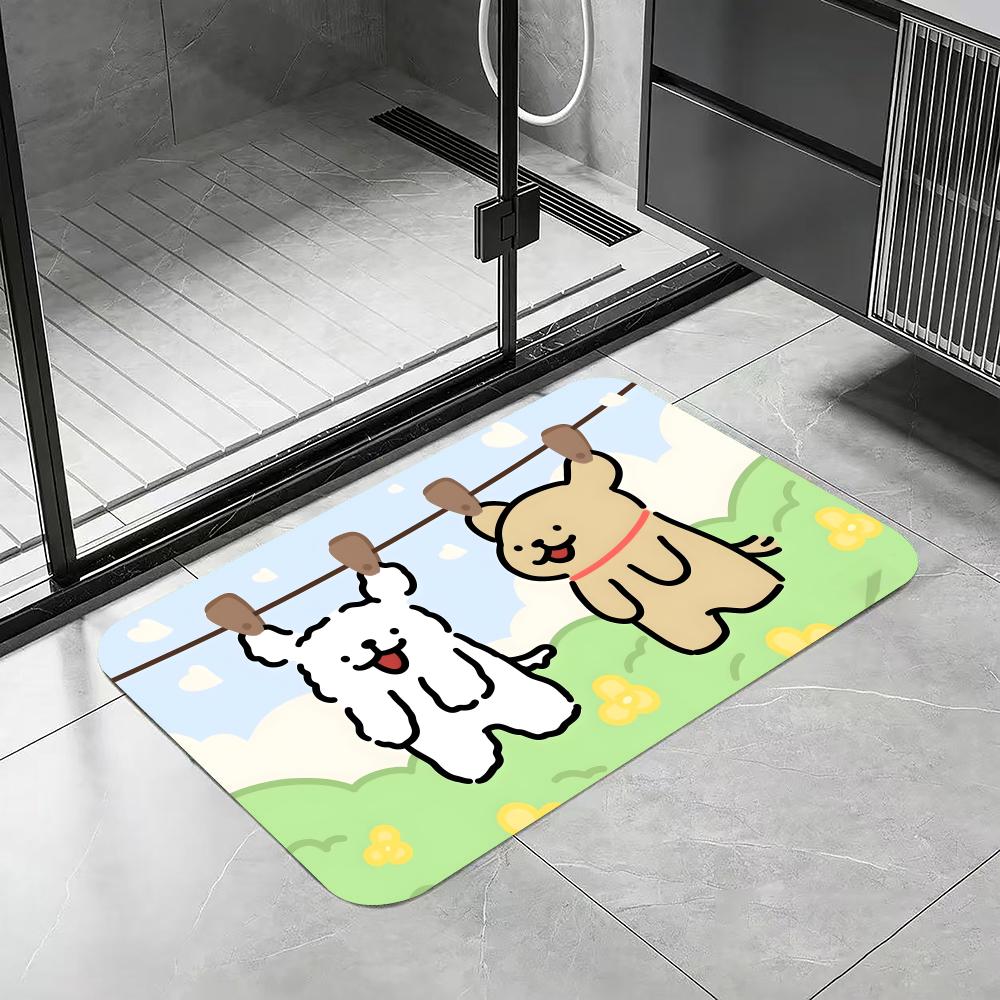 อะนิเมะ L-LINE FRIENDS พรมปูพื - Quick Dry Diatomite Bath Mat บทวิจารณ์และราคา
