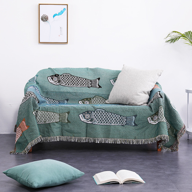 สิ่งทอเมือง Ins โมเดิร์น Koi ป - Boho Throw Blanket Fringe บทวิจารณ์และราคา