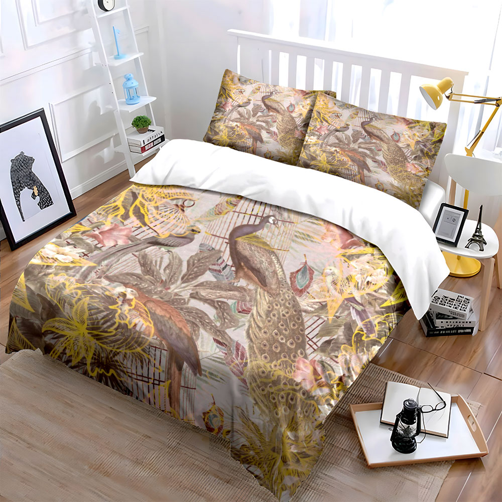 ชุดเครื่องนอนลายกรงนกยูงสไตล์ว - Aesthetic Floral Duvet Cover บทวิจารณ์และราคา
