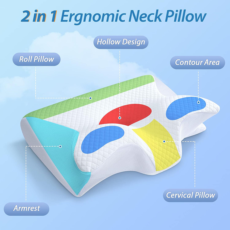 หมอนรองคอเมมโมรี่โฟมแบบใหม่ 2  - Memory Foam Orthopedic Pillow Neck Pain บทวิจารณ์และราคา