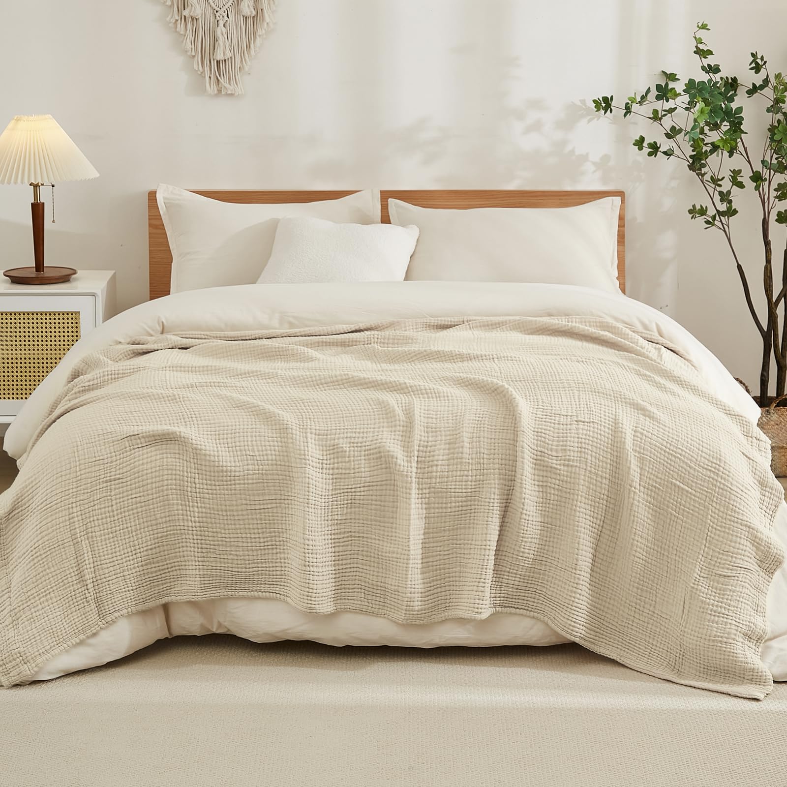 ผ้าห่มผ้าฝ้าย 100% สำหรับเตียง - Muslin Cotton Bedspread บทวิจารณ์และราคา