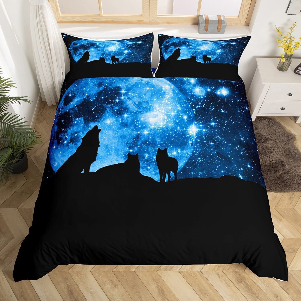 Galaxy ชุดผ้านวมสำหรับวัยรุ่นเ - Duvet Cover Sets With Zipper บทวิจารณ์และราคา