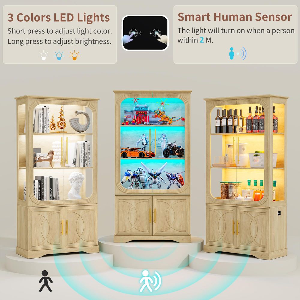 ตู้โชว์กระจกพร้อมชั้นวางของ ตู - Storage & Organization บทวิจารณ์และราคา