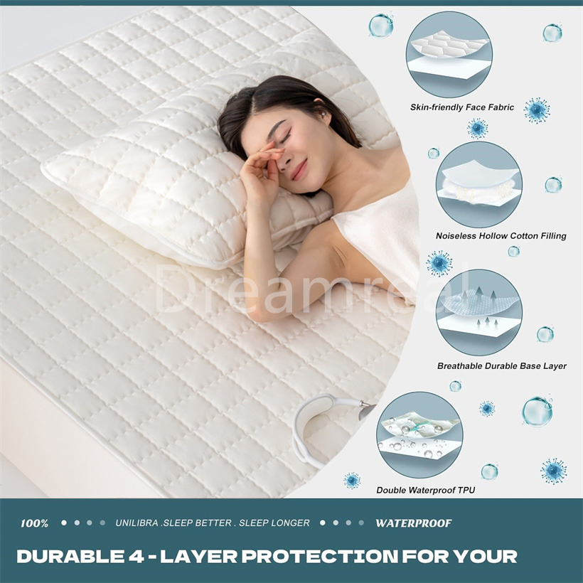 ผ้าคลุมที่นอนกันน้ำ นุ่ม ระบาย - Waterproof Mattress Protector Breathable บทวิจารณ์และราคา