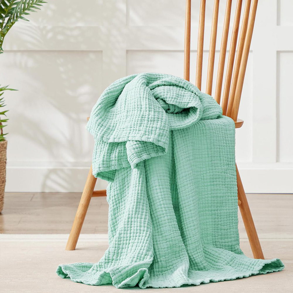 ผ้าห่มมัสลินผ้าฝ้าย 6 ชั้น ผ้า - Muslin Cotton Bedspread บทวิจารณ์และราคา