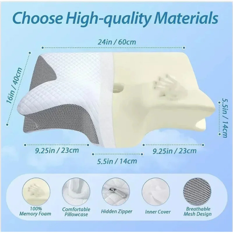 หมอนรองคอเมมโมรี่โฟมบรรเทาอากา - Memory Foam Orthopedic Pillow Neck Pain บทวิจารณ์และราคา