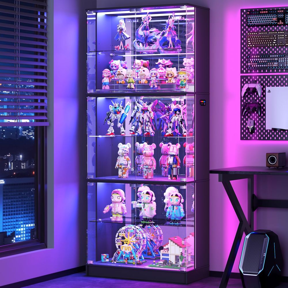 ตู้โชว์กระจก 6 ชั้น สูง 71 นิ้ - Lighting บทวิจารณ์และราคา