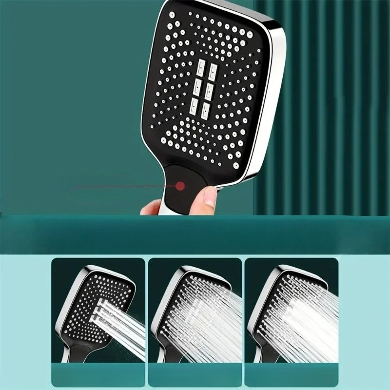 หัวฝักบัวทรงสี่เหลี่ยมแบบถือมื - High Pressure Shower Head Handheld บทวิจารณ์และราคา