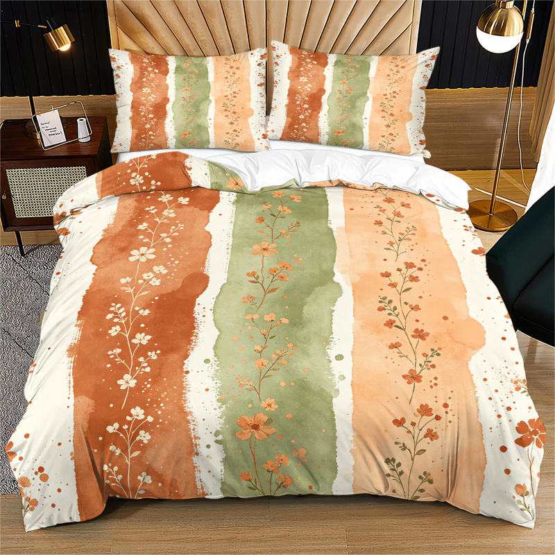 ปลอกผ้านวมลายดอกไม้สีน้ำ ปลอกผ - Aesthetic Floral Duvet Cover บทวิจารณ์และราคา
