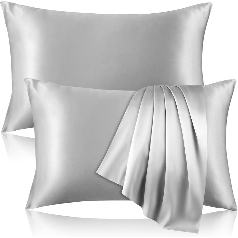 ปลอกหมอนผ้าซาตินไหม 2 ชิ้น สำห - Satin Silk Pillowcase Hair Skin บทวิจารณ์และราคา