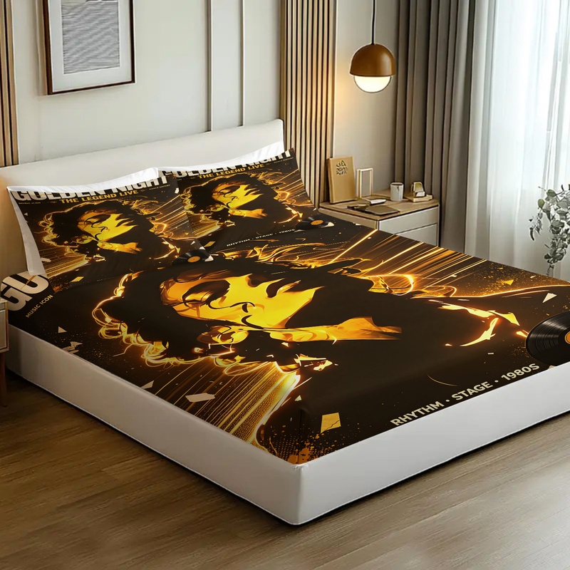 ชุดผ้าปูที่นอนลายไมเคิล แจ็คสั - Fitted Bed Sheets Deep Pocket บทวิจารณ์และราคา