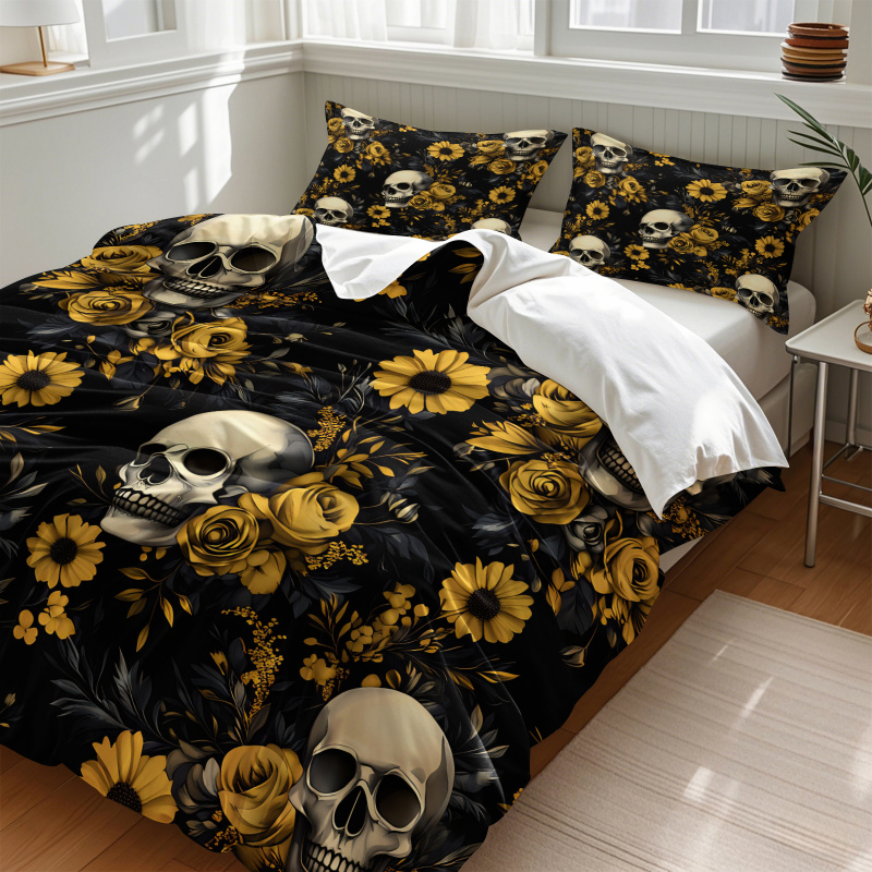 ชุดผ้าห่มลายดอกไม้สีเหลืองสไตล - Aesthetic Floral Duvet Cover บทวิจารณ์และราคา