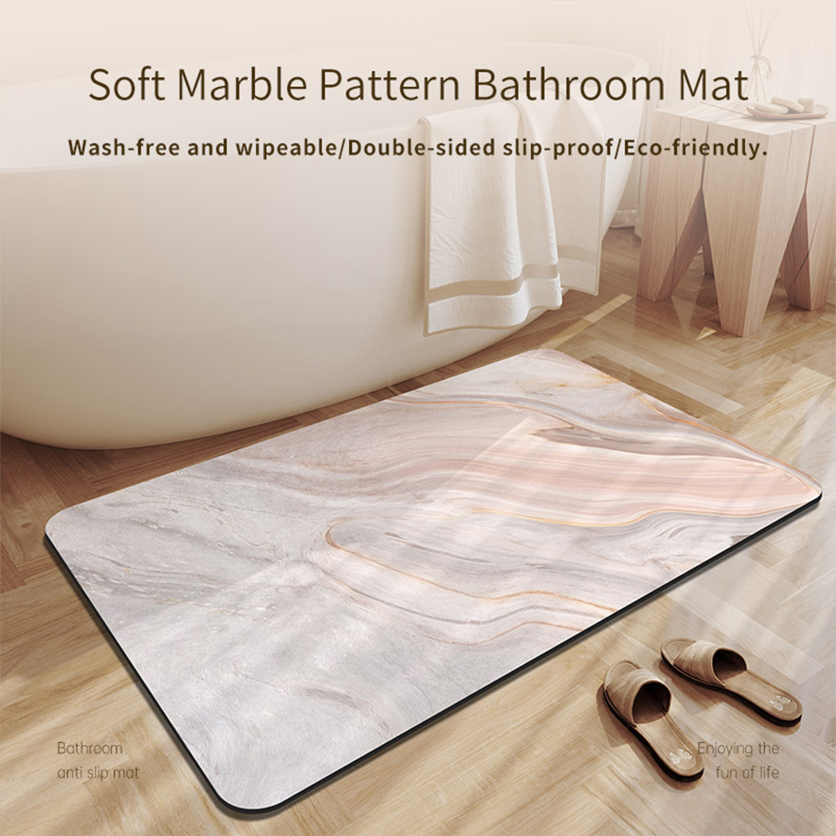 Diatomaceous Earth Bath Mat ห้ - Quick Dry Diatomite Bath Mat บทวิจารณ์และราคา