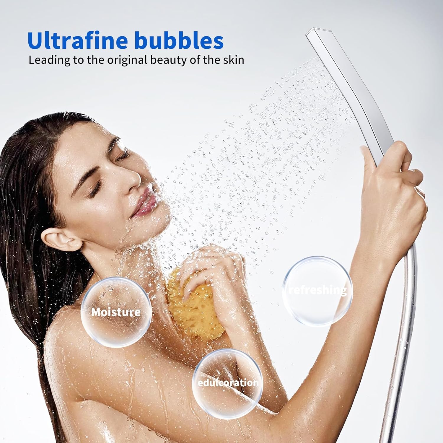 หัวฝักบัวอาบน้ำคุณภาพสูง ปรับแ - High Pressure Shower Head Handheld บทวิจารณ์และราคา