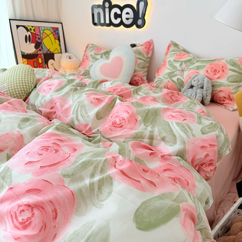 Pink Rose ชุดผ้านวมซิปแฟชั่นสา - Duvet Cover Sets With Zipper บทวิจารณ์และราคา
