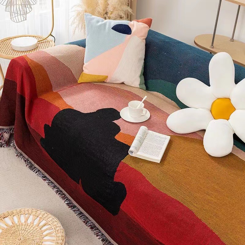 สิ่งทอเมือง Ins Twilight ด้ายผ - Boho Throw Blanket Fringe บทวิจารณ์และราคา
