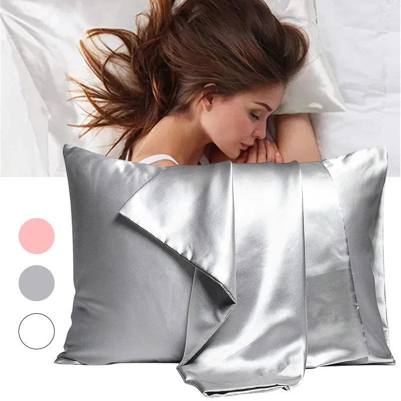 ใหม่ผ้าไหมซาตินหมอนสําหรับผมแล - Satin Silk Pillowcase Hair Skin บทวิจารณ์และราคา