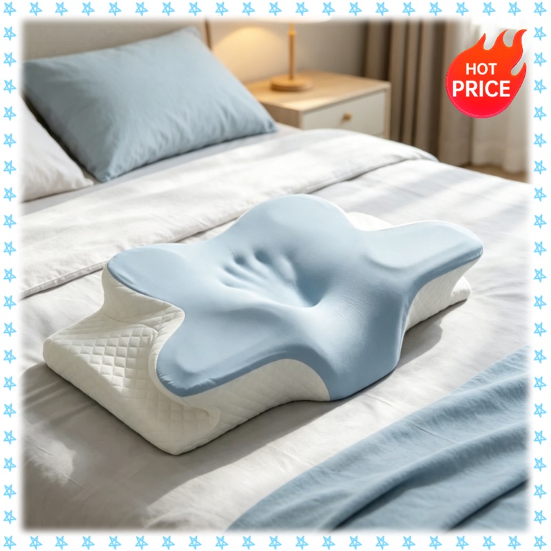 หมอนรองคอเมมโมรี่โฟมระบายอากาศ - Memory Foam Orthopedic Pillow Neck Pain บทวิจารณ์และราคา