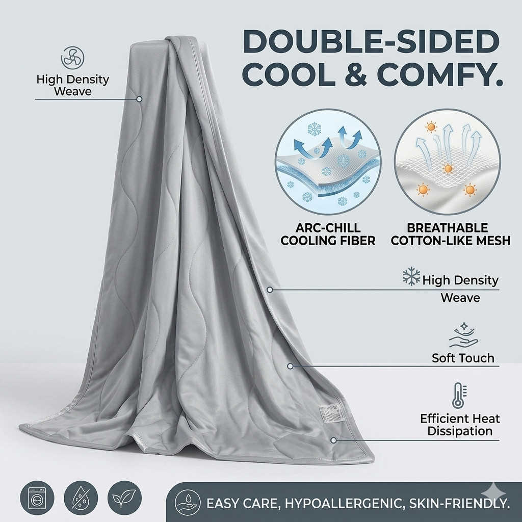 ผ้าห่มน้ำหนักเบา ระบายอากาศได้ - Cooling Blanket Hot Sleepers บทวิจารณ์และราคา